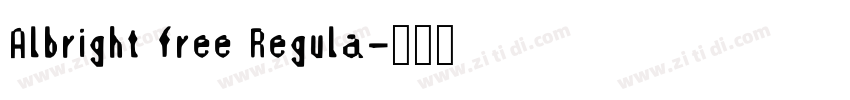 Albright free Regula字体转换